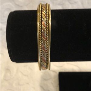 Moroccan Tri-color Bangle cuff bracelet